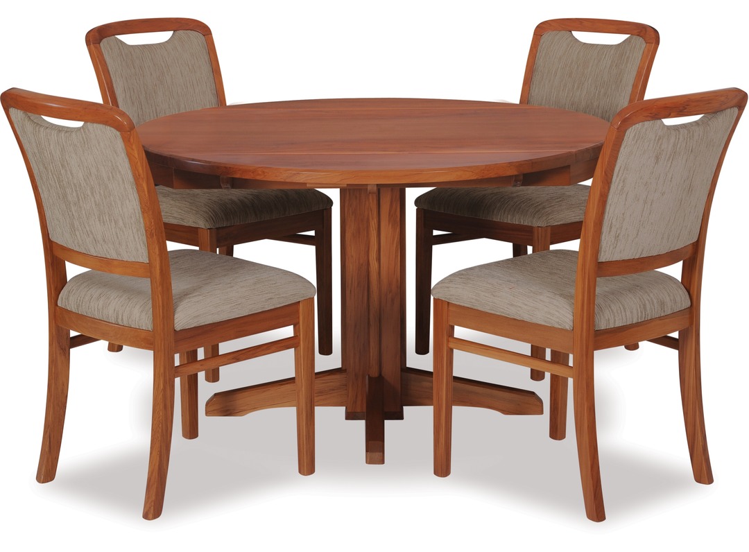 Avondale Round Double Drop-Leaf Dining Table & Melody Chairs